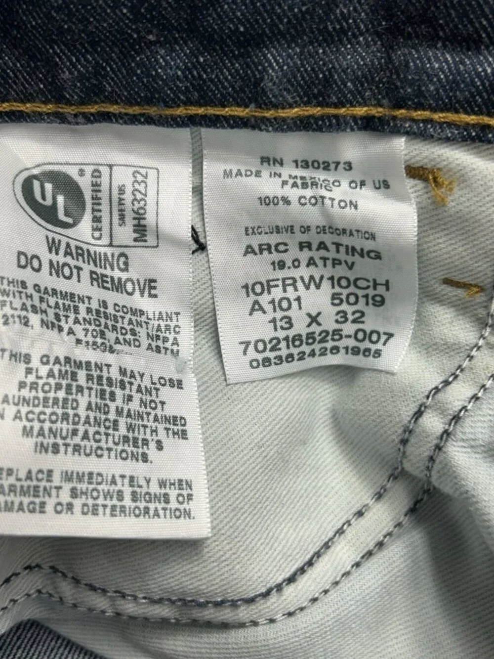 Wrangler FR Fire Resistant Womens Jeans CAT2 13x32 Work Embroidered 10FRW10CH